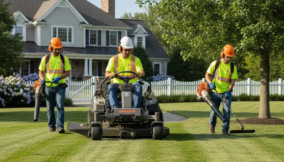 Tree service crew in Olathe, KS providing professional tree removal and trimming services