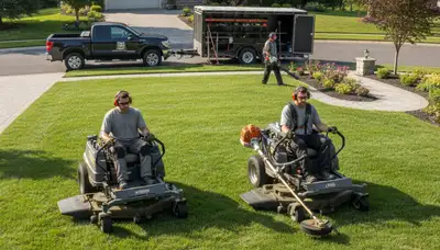 Tree service crew in Olathe, KS handling tree removal for a local property