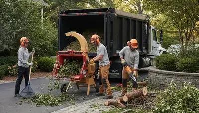 Overgrown shrub removal service in Olathe, KS for a clean, open yard space