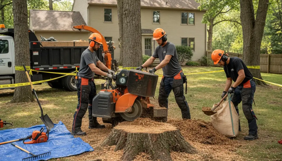 Stump removal service in Olathe, KS for safe, fast yard cleanup and residential tree stump removal