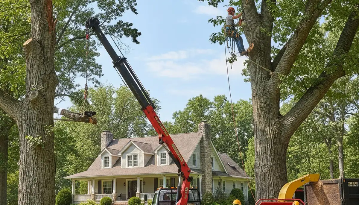 Tree service crew in Olathe, KS providing professional tree removal and trimming
