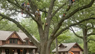 Tree service crew in Olathe, KS providing professional tree removal and trimming services