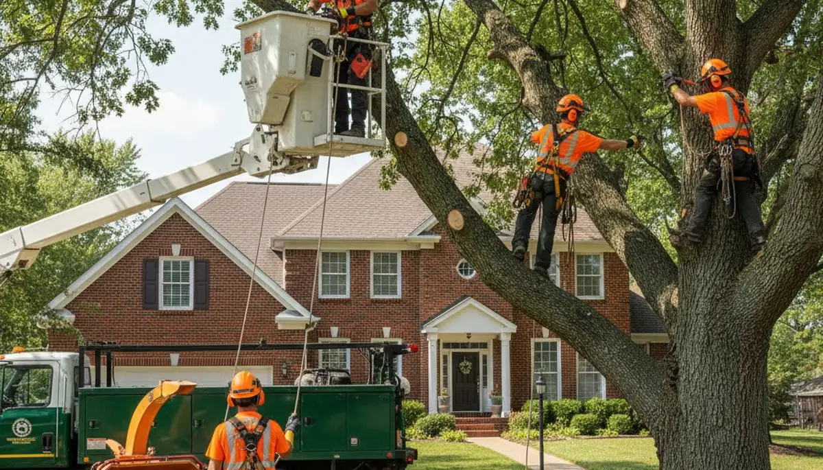 Tree removal crew in Olathe, KS providing professional tree service for homes and businesses