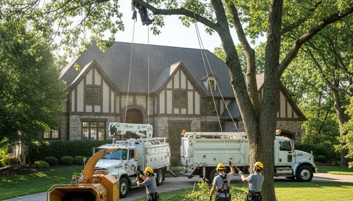 Tree service crew in Olathe, KS providing professional tree removal and trimming services